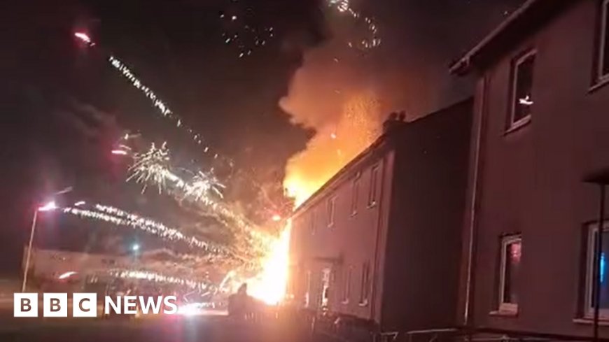 'Sheer terror' as van loaded with fireworks set alight in Scottish town