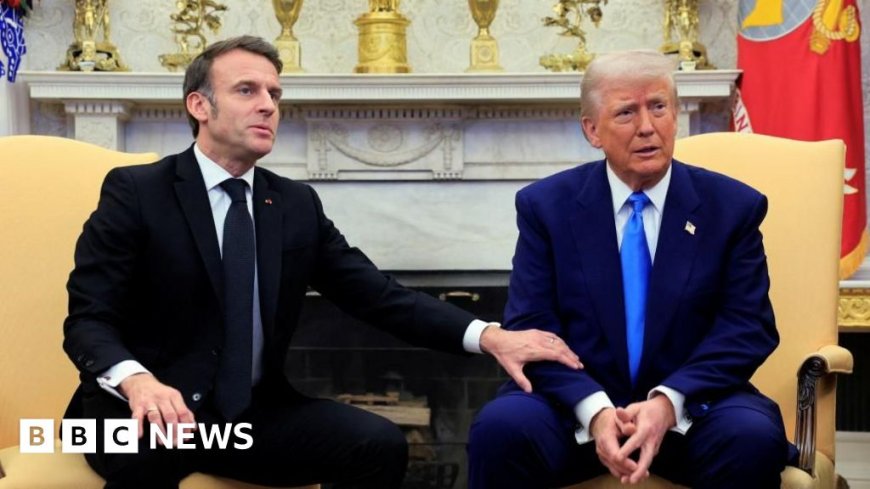 Watch: Macron fact-checks Trump over Ukraine funding