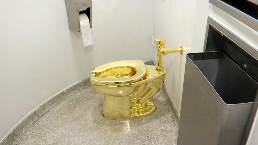 CCTV shows moment thieves roll &#163;4.75m gold toilet out of palace