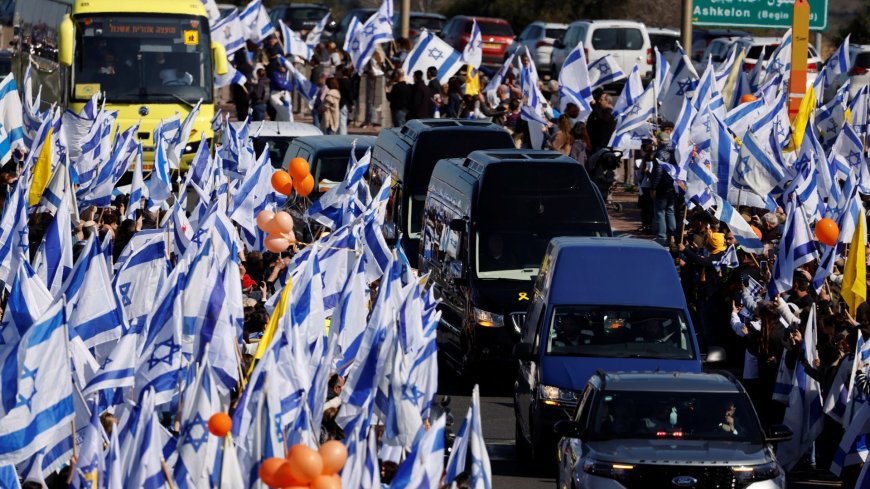 Thousands line streets in Israel for Bibas family funeral procession