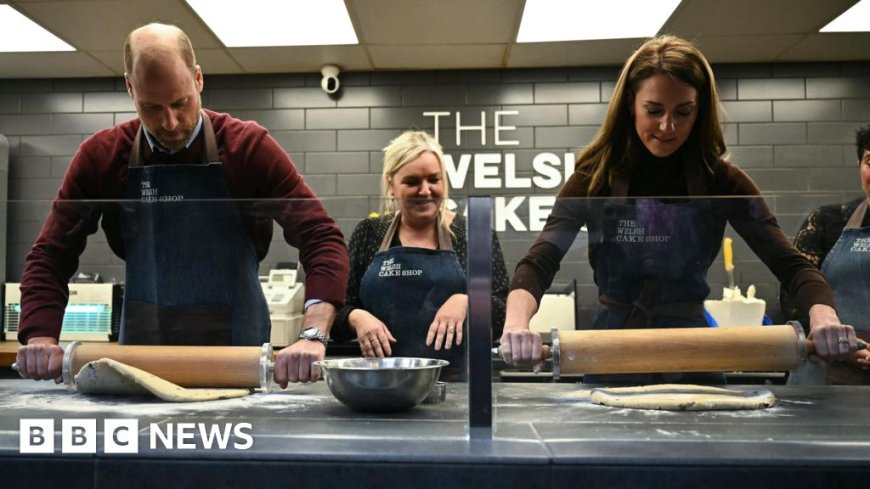 Prince and Princess of Wales take on Welsh cake-making challenge