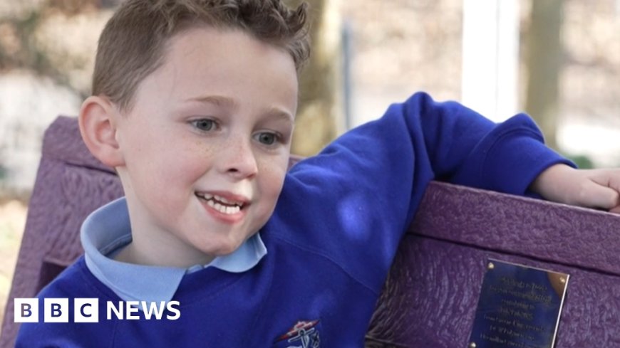 Boy surprised with gift made from thousands of tubs he saved from landfill