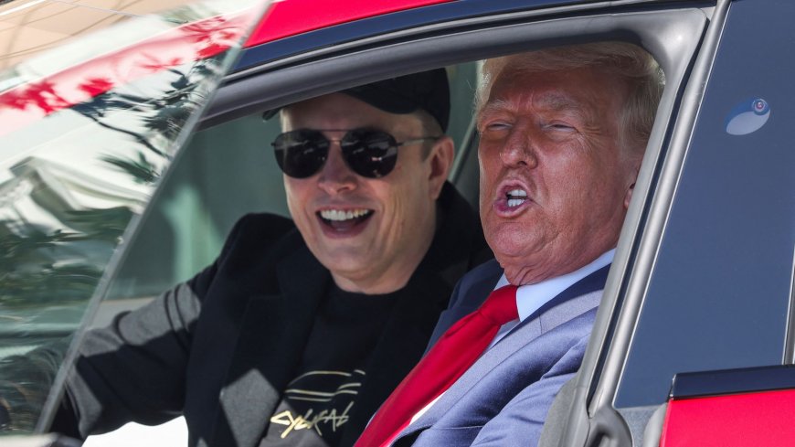 Trump buys a Tesla in support of 'Elon's baby'