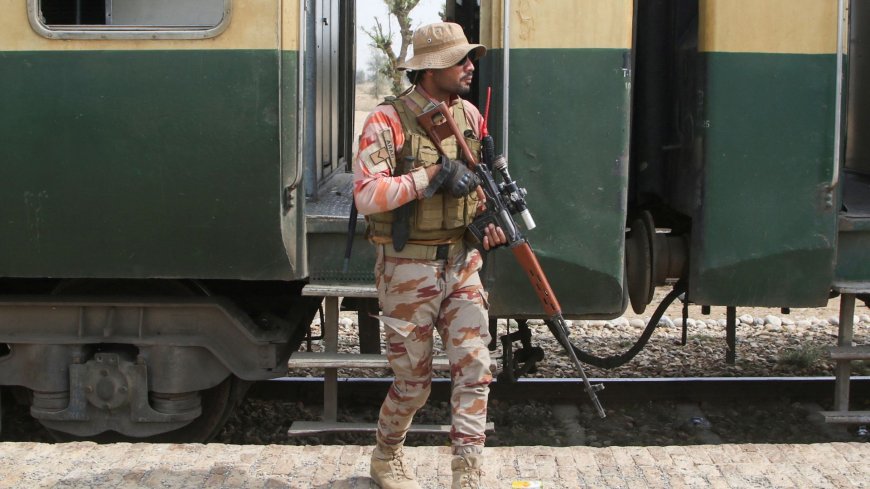 Militants hijack train after blowing up rail track - as security forces try to rescue hundreds of hostages