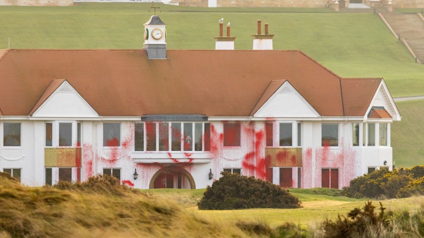 Man arrested after Trump's Scottish golf course vandalised